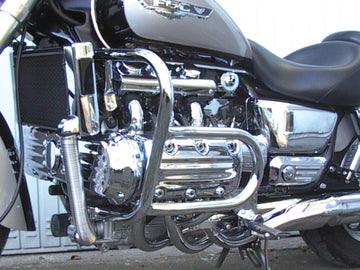 Honda F6C (Valkyrie) [1996-2001] - Schutzbügel, große Ausführung aus Rohr 30 mm, 2 tlg., mit Zylinderkopfschutz