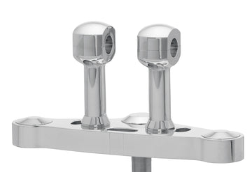 Alu-Riser für Lenker mit 31 - Alu-Riser für Lenker mit 31,75 (1 1/4′) Ø, 100 mm hoch, poliert. Mit 1/2″ UNC Gewinde.