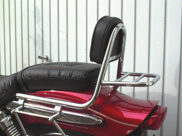 Suzuki GZ 125 Marauder [1998-2001] - Sissy Bar aus Rohr mit Kissen und Gepäckträger