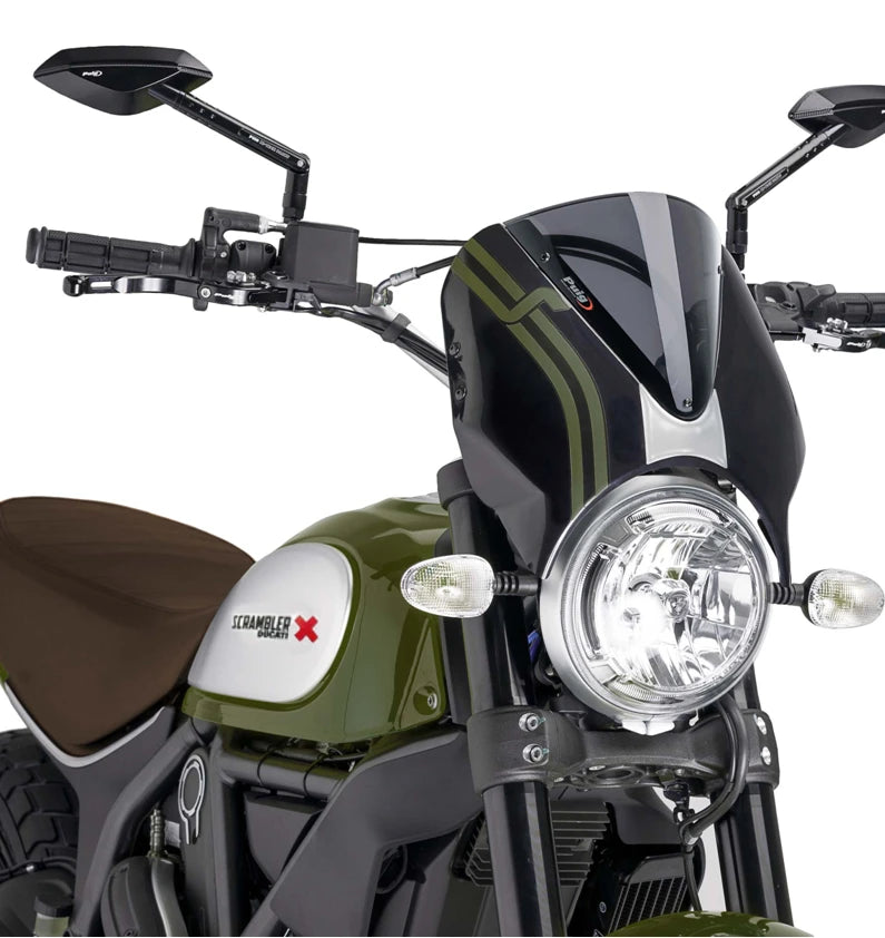 DUCATI SCRAMBLER 800 ICON DARK [2025] – Visière de pare-brise RetroVision – Teintée