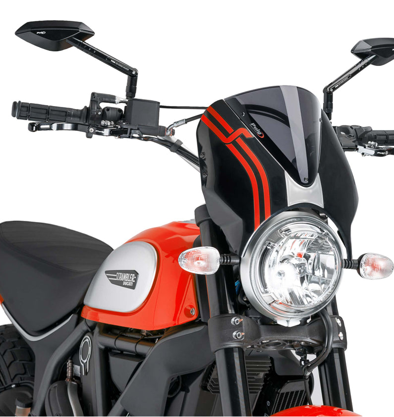 DUCATI SCRAMBLER 800 ICON DARK [2025] – Visière de pare-brise RetroVision – Teintée