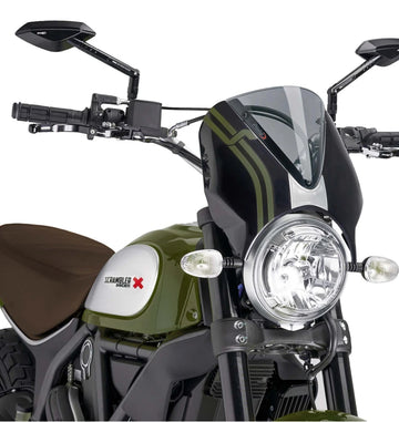 DUCATI SCRAMBLER 800 ICON DARK [2025] – Visière de pare-brise RetroVision – Teintée - 0