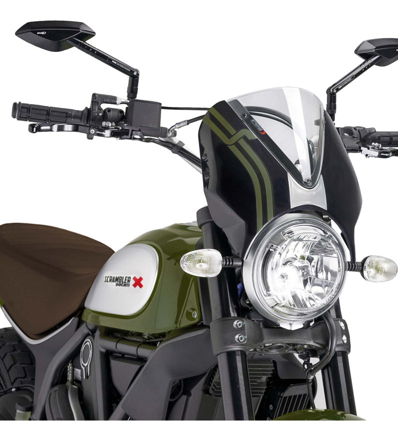DUCATI SCRAMBLER 800 ICON DARK [2025] – Visière de pare-brise RetroVision – Teintée