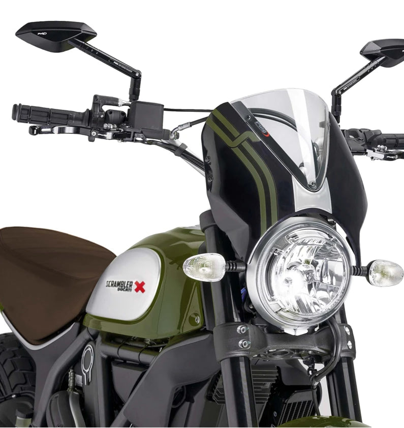 DUCATI SCRAMBLER 800 ICON DARK [2025] – Visière de pare-brise RetroVision – Teintée