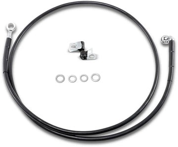 harley davidson fxsts [DRAG SPECIALTIES] - Extended Black Vinyl Brake Line Kit - 0