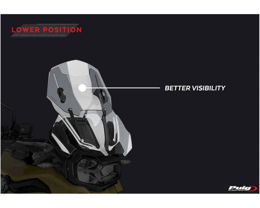 BMW F 800 GS [2025] – Schermo regolabile – Trasparente