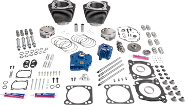 Harley-Davidson FLSTFI 1923 Softail Fat Boy Gray Ghost 117 [2026] - 132" Power Package Motorleistungs-Kit – Oberfläche: Schwarz, Hervorgehobene Lamellen – Bild 2
