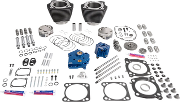 Harley-Davidson FXBB 1923 Softail Street Bob Solo 117 [2026] - 132" Power Package Motorleistungs-Kit – Oberfläche: Schwarz, Hervorgehobene Lamellen – Bild 1