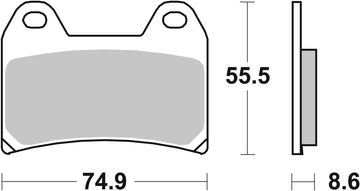 Cf Moto 700 Cl X Heritage [BREMBO] - Competition Carbon Keramik Bremsbeläge - 07BB19RC