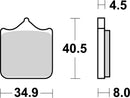 Triumph Speed ​​​​Twin 900 [BREMBO] - Plaquettes de frein Street en métal fritté - 07BB33SA
