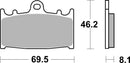 Suzuki Gsf 650 Bandit [BREMBO] - Plaquettes de Frein Compétition Carbone Céramique - 07KA13RC