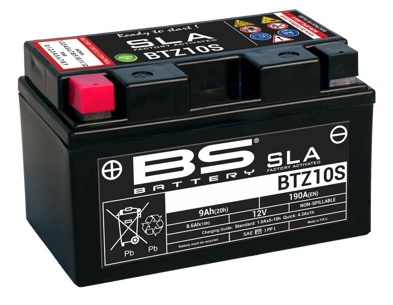 Yamaha Xsr 900 [BS BATTERY] - SLA Wartungsfreie Batterie Werkseitig aktiviert - BTZ10S
