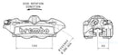 Ducati Diavel 1200 [BREMBO] - M4 Bremssattel vorne rechts Titan Ø34mm-2