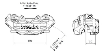 Moto Guzzi Stelvio 1200 4V [BREMBO] - P4 Bremssattel vorne links Ø32mm