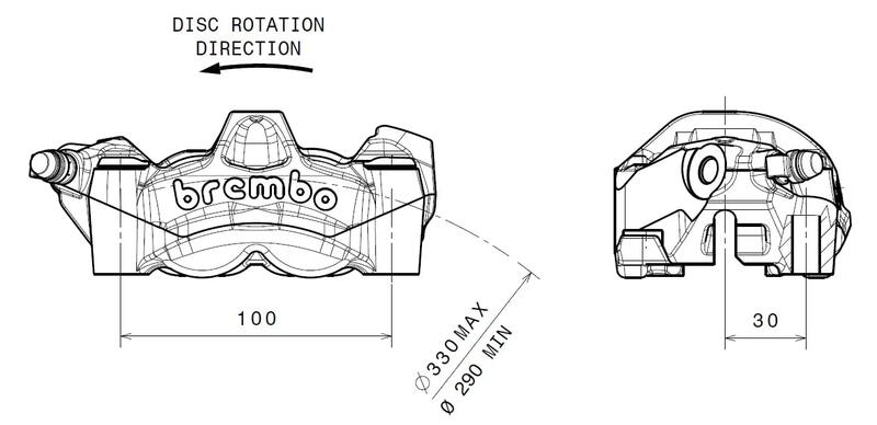 Ktm Super Duke 1290 [BREMBO] - M50 front left brake caliper titanium Ø30mm