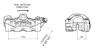 Ducati Monster 1200 [BREMBO] - Pinza freno anteriore sinistra M50 titanio Ø30mm - 0