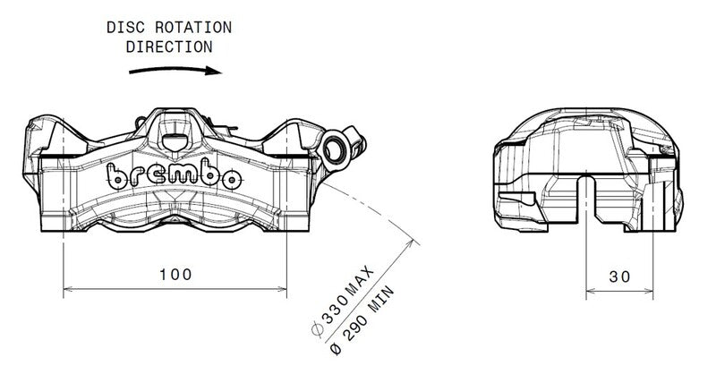 Honda Cb 1000 [BREMBO] - Stylema brake caliper front right natural