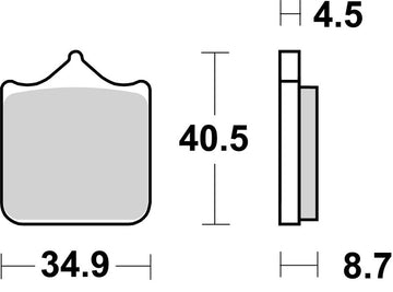 Ktm Smc 690 [BREMBO] - Brake pads TYPE 07BB33 SR Sinter - Sport