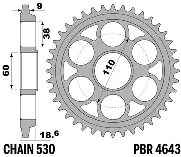 Ducati Multistrada 1260 [PBR] - Sprocket aluminum reinforced - 530