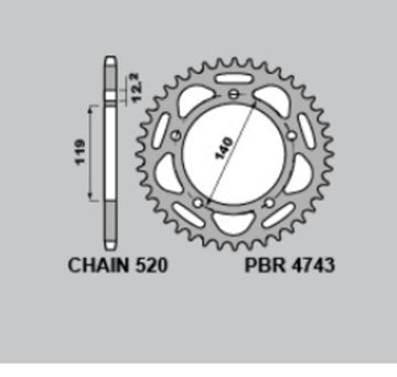 Bmw S 1000 [PBR] - Pignon aluminium renforcé - 520