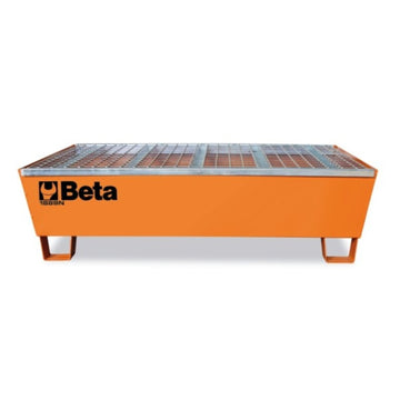 Base botte BETA (trasportabile) in acciaio per lo stoccaggio di 2 botti (200 l ciascuna)