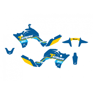Yamaha Ténéré 700 Rally [BLACKBIRD] - Rally Ride Grafik-Kit – Blau