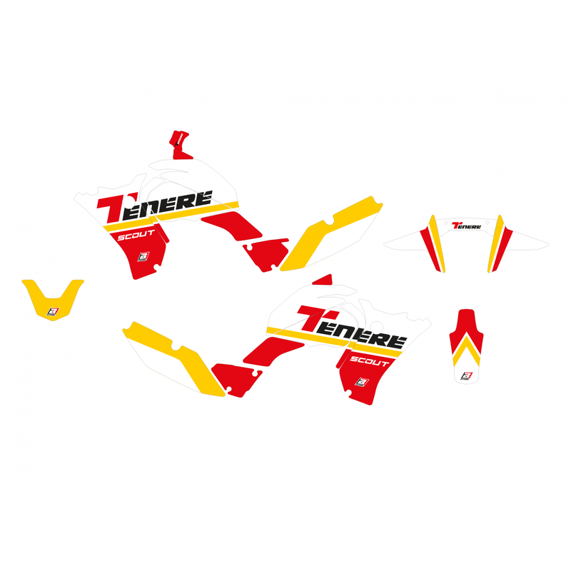 Yamaha Ténéré 700 Rally [BLACKBIRD] - Rally Ride Graphics Kit – Red