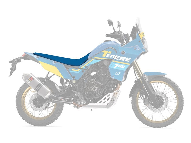 Yamaha Tenere 700 World Raid [BLACKBIRD] - Rally Ride Sitzbezug - Schwarz/Blau - 2 Stück