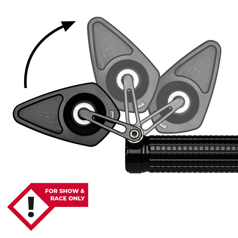 Mo.View Blade Flip Motorradspiegel, Raute, Schwarz [MOTOGADGET]