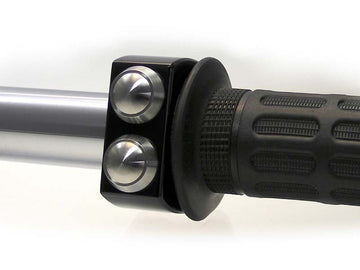 Interrupteur de guidon à moto 22 mm en acier inoxydable noir - Motogadget