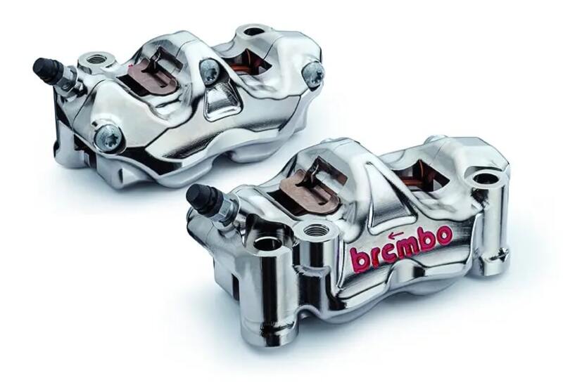Ktm 1290 Super Duke R [BREMBO RACING] - Coppia pinze freno GP4RX - 1mm (lavorate CNC - cromate) (con pastiglie)