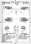 Yamaha Yzf R6 [BREMBO RACING] - 18mm GP4-MS Radial-Bremssattel-Kit