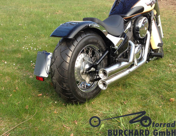 Kawasaki Vn 800 [BURCHARD EXCELLENCE] - Side license plate holder with parts certificate, Kawasaki VN 800 Vulcan /Classic, chrome
