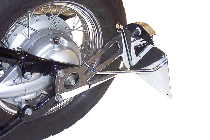 Yamaha Xvs 1100 [BURCHARD EXCELLENCE] - Support de plaque d'immatriculation latéral avec certificat de pièces, Yamaha XVS Drag Star Classic, chromé