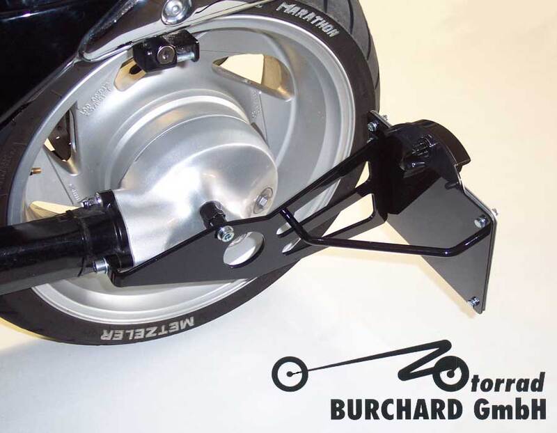 Suzuki Vl 800 Intruder Vo [BURCHARD EXCELLENCE] - Seitlicher Kennzeichenhalter mit Teilegutachten, Suzuki Volusia /Intruder, chrom