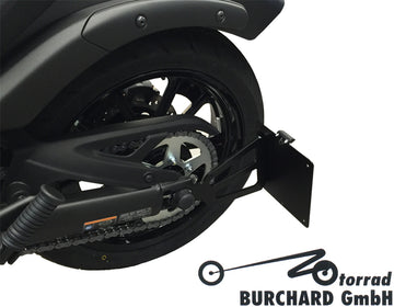 Kawasaki Vulcan S [BURCHARD EXCELLENCE] - Side license plate holder with parts certificate, Kawasaki EN 650 Vulcan S 15-, matt black
