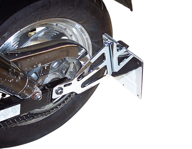 Suzuki Vz 800 [BURCHARD EXCELLENCE] - Side license plate holder with parts certificate, Suzuki VZ 800 Marauder/AF swing arm height approx. 45mm, glossy black