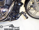 Kawasaki Vn 900 Cla [BURCHARD EXCELLENCE] - vorverlegte Fußrastenanlage mit ABE, +17 cm, Kawasaki VN 900 Classic /Custom, Sundance glatt, schwarz glänzend
