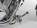 Suzuki Vs 1400 Intruder [BURCHARD EXCELLENCE] - système de repose-pieds avant avec certificat de pièces, +25 cm, Suzuki VS 1400 Intruder, Sundance lisse, noir brillant