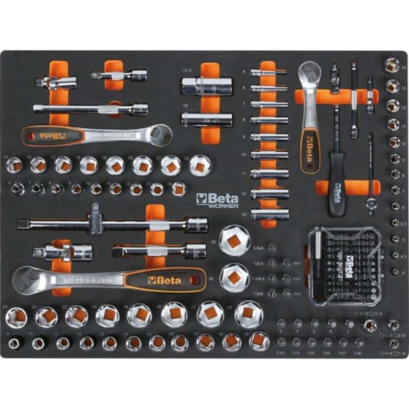 BETA TOOLS C45PRO 2.0 X Werkstatteinrichtung mit 268 Universalwerkzeugen der Beta Worker Serie