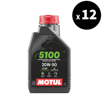 5100 Huile de moteur 4T 20W50 1L 12-PACK [MOTUL]