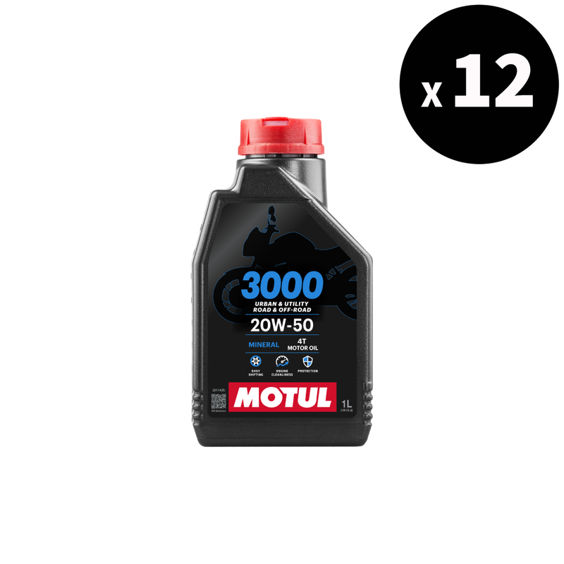 3000 Huile de moteur 4T 20W50 1L 12 pack [motul]