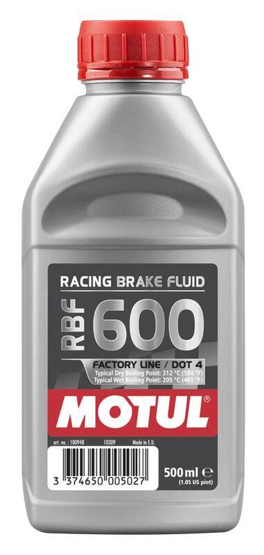 DOT 4 RBF 600 Fluido freno da corsa 500 ml 12 pack [motul]