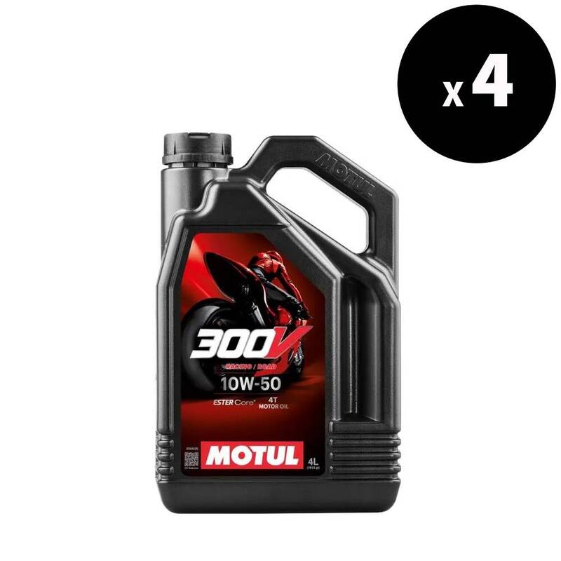 Olio motore 10W50 4T Road Racing 4L - MOTUL 300V Linea di fabbrica