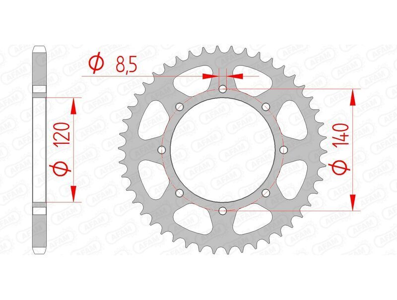 Kawasaki Zx 400 [AFAM] - Chain kit 520XMR3 14/48 Standard - Standard sprocket