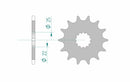 Kawasaki W 800 Street [AFAM] - Kit catena 520XMR3 15/37 Standard - Pignone standard