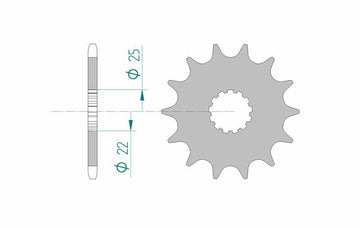 Kawasaki W 800 [AFAM] - Kit catena 520XMR3 15/37 Standard - Pignone standard