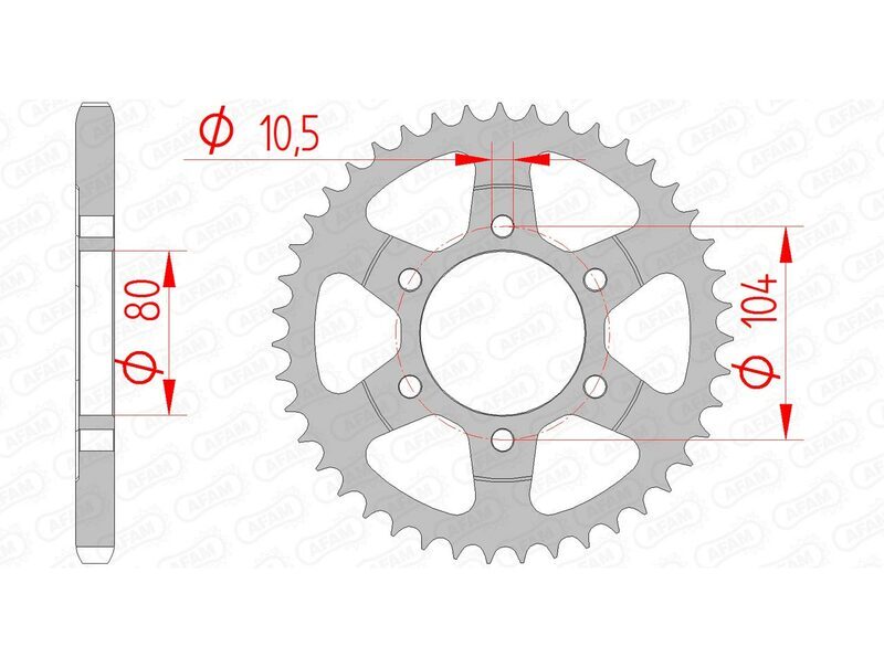 Kawasaki Zx-10Rr [AFAM] - Kit chaîne 525XHR3 17/41 Super-renforcé - Pignon standard