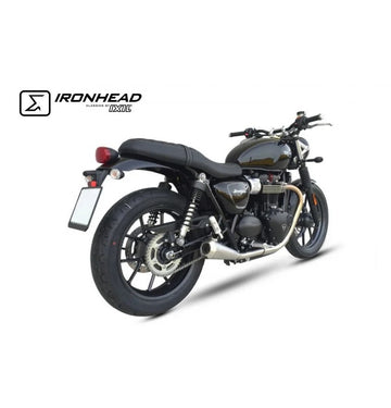 Triumph Street Twin 900 [IXIL] - Silencieux Conique Slip On Ironhead (droite + gauche)