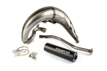 Beta RR SM 50 2T - Pot d'échappement Streetrace High Mount gauche bleu noir